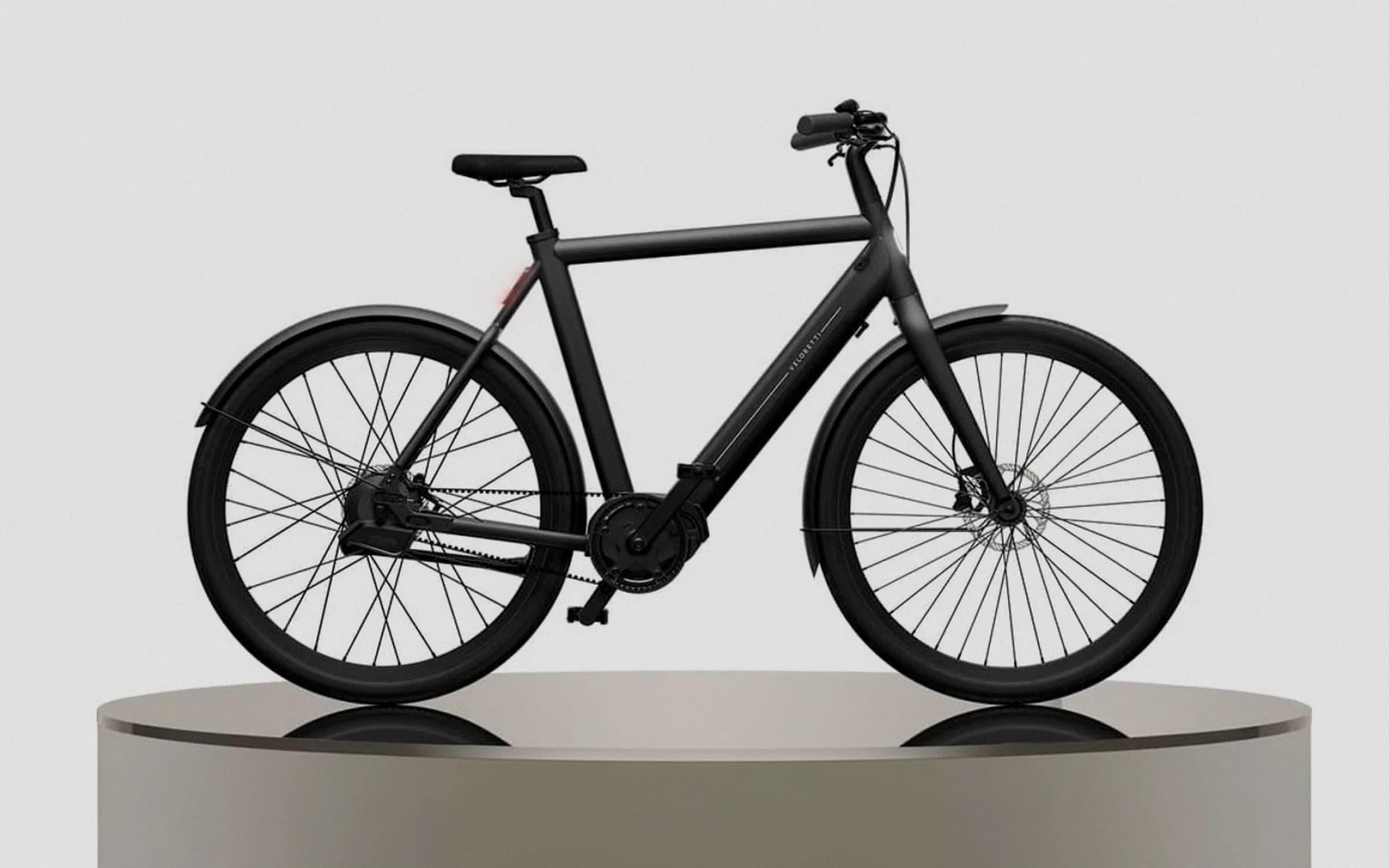 First-generation Veloretti e-bike on a podium